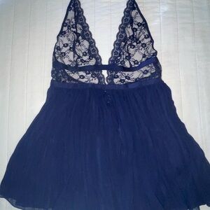 Victoria's Secret Navy Halter Babydoll dress Medium